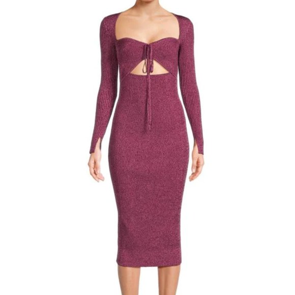 Robe Rouge Jonathan Simkhai Coupe Cintrée Avec Détails Côtelés - Taille XS - Occasion Parfaite